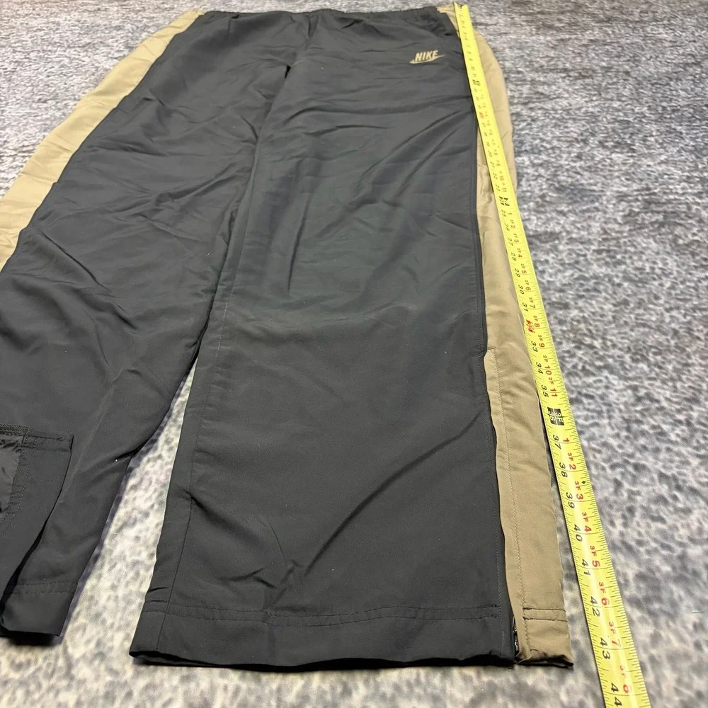 VTG Nike Track Pants Mens Large Black Windbreaker Athletic Baggy Y2K